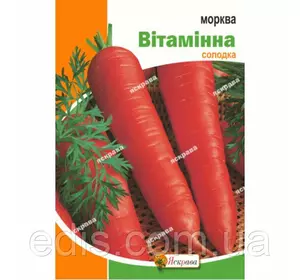 Морква Вітамінна 15 г, насіння Яскрава Морква Вітамінна 15 г, насіння Яскрава