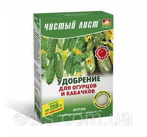 Добриво мінеральне для огірків і кабачків 300 г Чистий аркуш, Kvitofor Добриво мінеральне для огірків і кабачків 300 г Чистий аркуш, Kvitofor