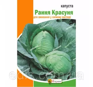 Капуста білоголова Рання Красуня 5 г, насіння Яскрава Капуста білоголова Рання Красуня 5 г, насіння Яскрава