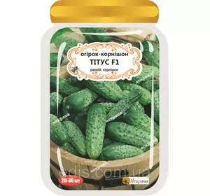 Огірок корнішон Тітус F1(20-30 шт.) дражоване насіння Яскрава Огірок корнішон Тітус F1(20-30 шт.) дражоване насіння Яскрава