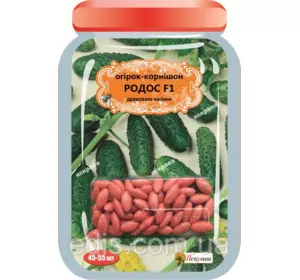 Огірок корнішон Родос F1 (45-55 шт.) дражоване насіння Яскрава Огірок корнішон Родос F1 (45-55 шт.) дражоване насіння Яскрава