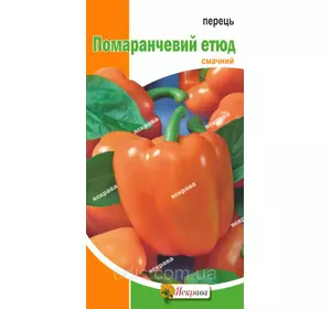 Перець Помаранчевий Етюд 0,3 г, насіння Яскрава Перець Помаранчевий Етюд 0,3 г, насіння Яскрава