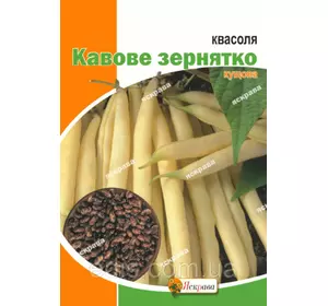 Квасоля Кавове зернятко 20 г (кущова), насіння Яскрава Квасоля Кавове зернятко 20 г (кущова), насіння Яскрава