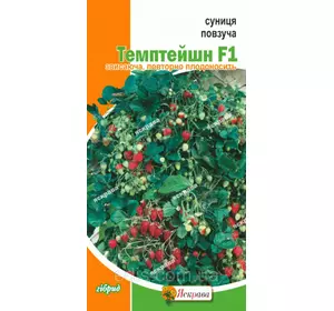 Суниця Темптейшн (повзуча), насіння 0,1 г, насіння Яскрава Суниця Темптейшн (повзуча), насіння 0,1 г, насіння Яскрава