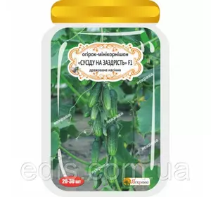 Огірок Сусідові на заздрість F1 (20-30 шт.) дражоване насіння Яскрава Огірок Сусідові на заздрість F1 (20-30 шт.) дражоване насіння Яскрава