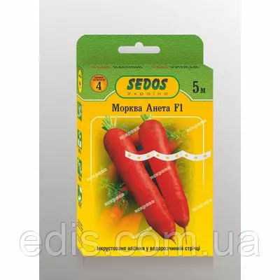 Морква Анета F1 на стрічці 5 м, насіння Яскрава