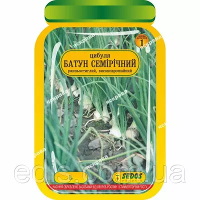 Цибуля Батун Семирічний 1 г, дражоване насіння Яскрава SEDOS