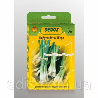 Цибуля батун П`єро на стрічці 5 м (насіння дражоване на водорозчинній стрічці)