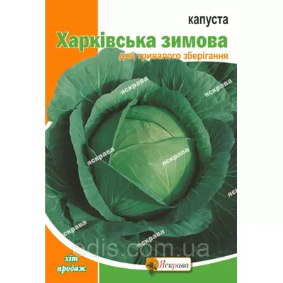 Капуста білоголова Харьківська зимня 10 г, насіння Яскрава