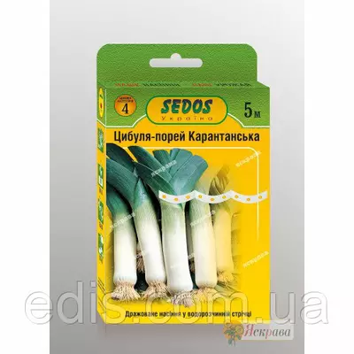 Цибуля-порей Карантанська на стрічці 5 м. (насіння дражоване на водорозчинній стрічці)