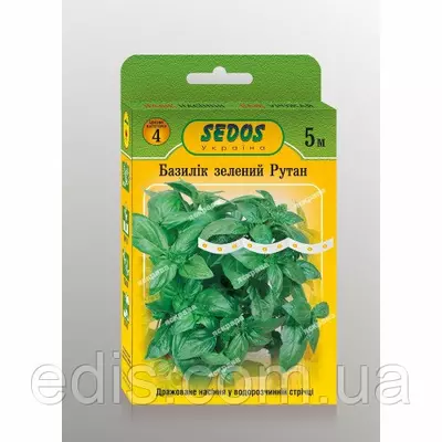 Базилік зелений Рутан на стрічці 5 м, насіння SEDOS