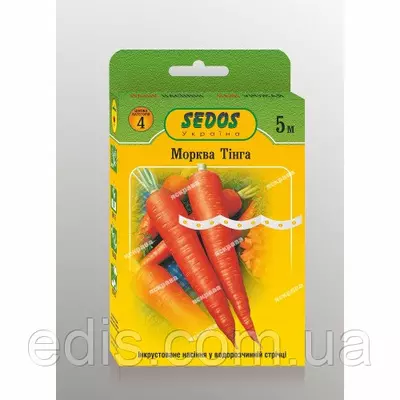 Морква Тингу на стрічці 5 м, насіння Яскрава