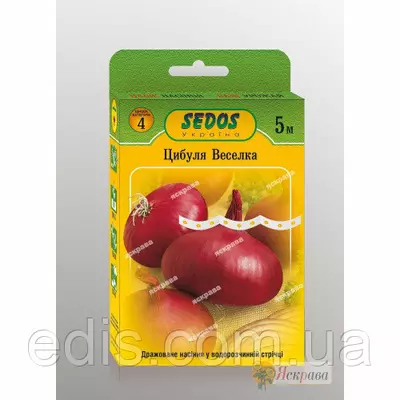 Цибуля Веселка на стрічці 5 м. (насіння дражоване на водорозчинній стрічці)