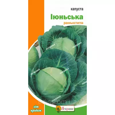 Капуста білоголова Іюньська 5 г, насіння Яскрава