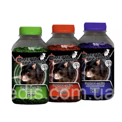 Зернова суміш для боротьби з гризунами ПЕТ банка 250 г (сир)