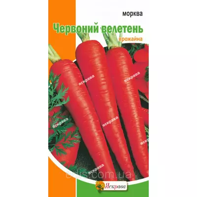 Морква Червоний велетень 3 г, насіння Яскрава