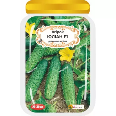Огірок Юліан F1 (20-30 шт.) дражоване насіння