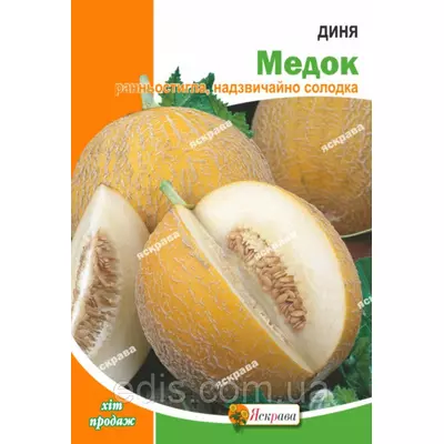Диня Медок 10 г, насіння Яскрава
