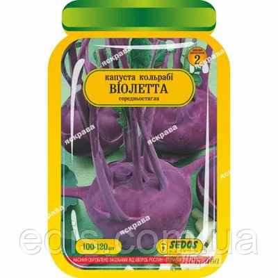 Капуста кольрабі Віолетта 100-120 шт. інкрустоване насіння