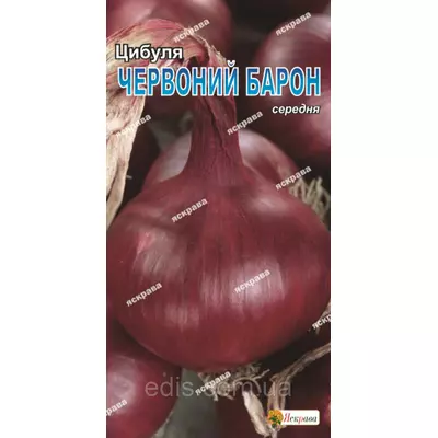 Цибуля Червоний барон 1 г, насіння Яскрава