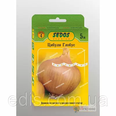 Цибуля Глобус на стрічці 5 м. (насіння дражоване на водорозчинній стрічці)