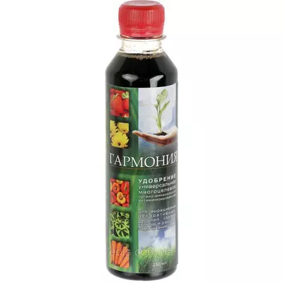 Добриво органічне концентроване для кімнатних і садових рослин 250 мл Гармонія