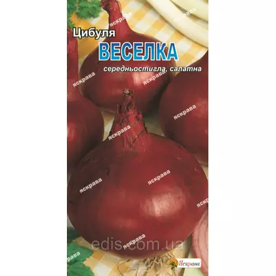 Цибуля Веселка (червона) 1 г, насіння Яскрава