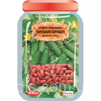 Огірок Паризький корнішон (45-55 шт.) дражоване насіння Яскрава